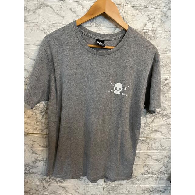 Tシャツ STUSSY ステューシー トップス グレー ドクロ hLD238MgVo
