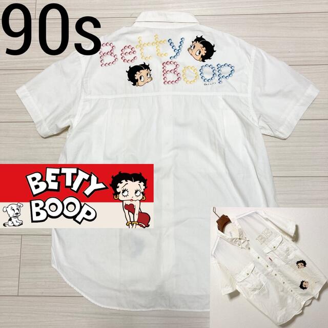 90s◆BETTY BOOP ベティーブープ◆デカプリント シャツ モードパル レディースのトップス(シャツ/ブラウス(半袖/袖なし))の商品写真