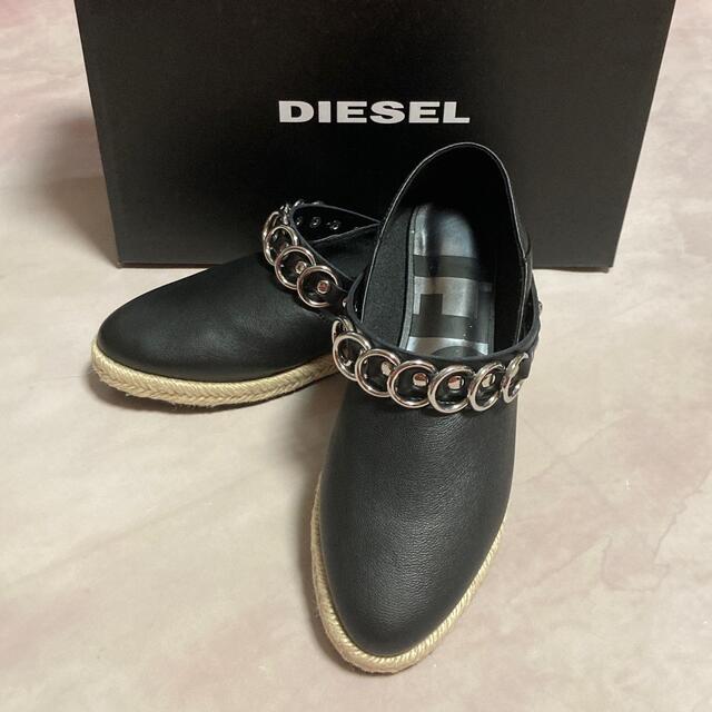 DIESEL(ディーゼル)の DIESEL レディース エスパドリーユ レザー スリッポン レディースの靴/シューズ(スリッポン/モカシン)の商品写真