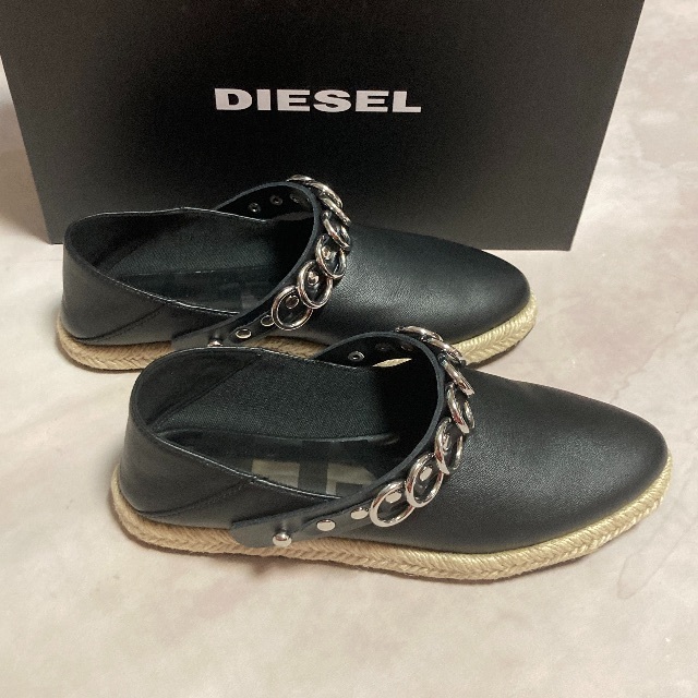 DIESEL(ディーゼル)の DIESEL レディース エスパドリーユ レザー スリッポン レディースの靴/シューズ(スリッポン/モカシン)の商品写真