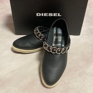 ディーゼル(DIESEL)の DIESEL レディース エスパドリーユ レザー スリッポン(スリッポン/モカシン)