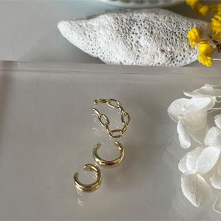 ラスト1点 3点セット 韓国 ゴールド イヤーカフ earcuff イヤリング