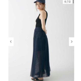 ザラ(ZARA)のDRWCYS チュールプリーツスカート(ロングスカート)