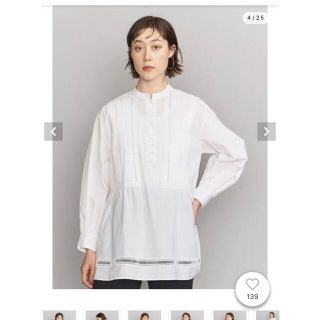 ビューティアンドユースユナイテッドアローズ(BEAUTY&YOUTH UNITED ARROWS)のBY コットン ローン ピンタック チュニック -ウォッシャブル-(シャツ/ブラウス(長袖/七分))