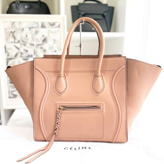 魅力の celine - 美品☆ セリーヌ ラゲージ ファントム ピンクベージュ