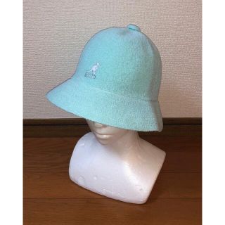 カンゴール(KANGOL)のM 美品 KANGOL メトロハット バケットハット ブルー 水色  カンゴール(ハット)