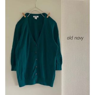 オールドネイビー(Old Navy)の〔専用〕old navy＊七分袖サマーカーディガン＊dark-green(カーディガン)