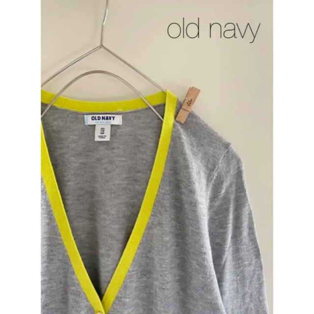 Old Navy(オールドネイビー)のold navy＊七分袖サマーカーディガン＊light-grey×yellow レディースのトップス(カーディガン)の商品写真