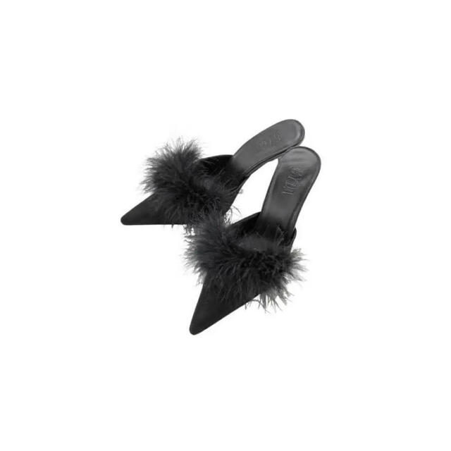 GYDA(ジェイダ)のGYDA ファーミュール Sサイズ レディースの靴/シューズ(ミュール)の商品写真