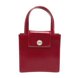 ブルガリ(BVLGARI)のブルガリ BVLGARI 2WAY ロゴ ショルダーバッグ スクエアバッグ トート ハンドバッグ レザー レッド(ハンドバッグ)