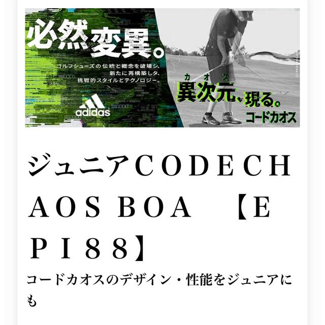 シューズジュニア　ゴルフ　シューズ　20.0センチ