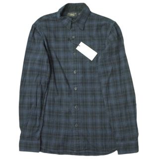 ダブルアールエル(RRL)のRRL ダブルアールエル INDIGO PLAID L/S SHIRTS インディゴチェックシャツ S NAVY/BLACK Double RL 長袖 トップス【新古品】【中古】【RRL】(シャツ)