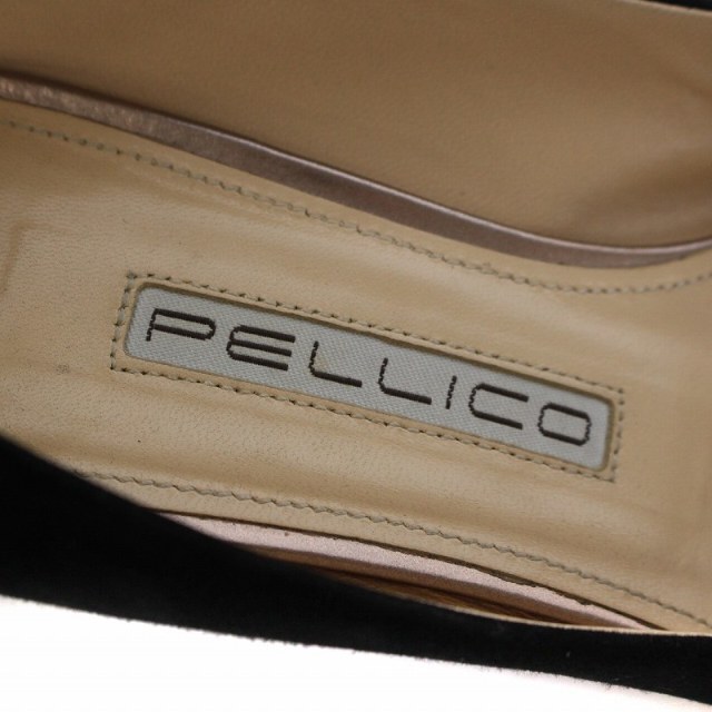 PELLICO(ペリーコ)のペリーコ パンプス チャンキーヒール ポインテッドトゥ 22.5cm 黒 レディースの靴/シューズ(ハイヒール/パンプス)の商品写真