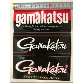 ガマカツ(がまかつ)のがまかつ　ステッカー 赤×黒　3種3点(その他)