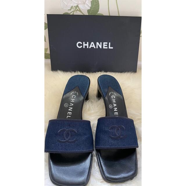 CHANEL(シャネル)の特別lSALE‼️希少❣️✨新品未使用✨CHANEL♡人気のデニムミュール♡ レディースの靴/シューズ(ミュール)の商品写真