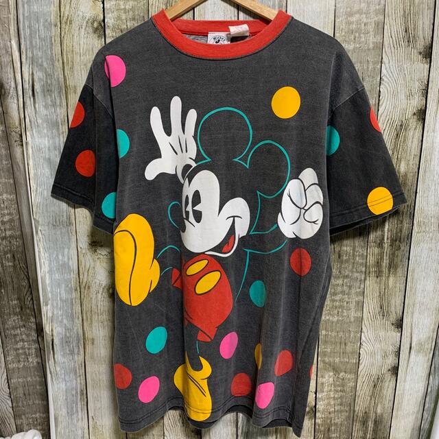 Disney - ディズニー ミッキーマウス Tシャツ ドット 両面プリントの ...