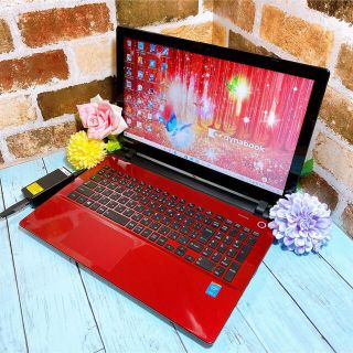 トウシバ(東芝)の超美品レッド！東芝ノートdynabook Corei5新品SSD512GB搭載！(ノートPC)