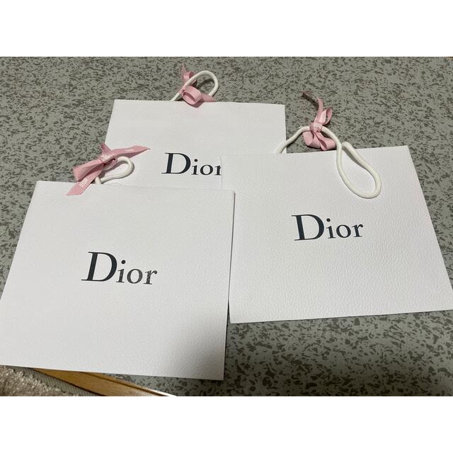 Christian Dior(クリスチャンディオール)のクリスチャンディオール　ショップ袋　3枚 レディースのバッグ(ショップ袋)の商品写真