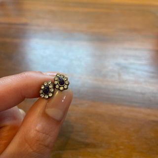 パープルドロップピアス(ピアス)