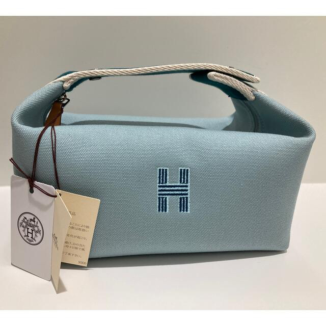 好きに Hermes 水色 新色 【新品】エルメス ブリッドアブラック ポーチ