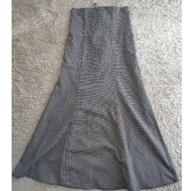 GRL(グレイル)のチェック柄バックレースアップハイウエストマーメイドスカート レディースのスカート(ロングスカート)の商品写真