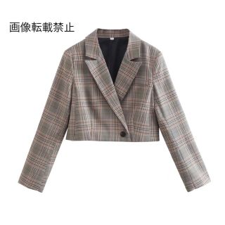 信頼も厚い 5月新作 duality｜ラクマ shop 海外select 正規 by ジャケットの通販 クロップド丈 チェック柄 7964 ジャケット・アウター