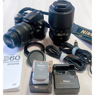 ニコン(Nikon)のニコンデジタル一眼レフカメラ　D60一式（望遠はグレードUP）⭐︎おまけ付き⭐︎(デジタル一眼)