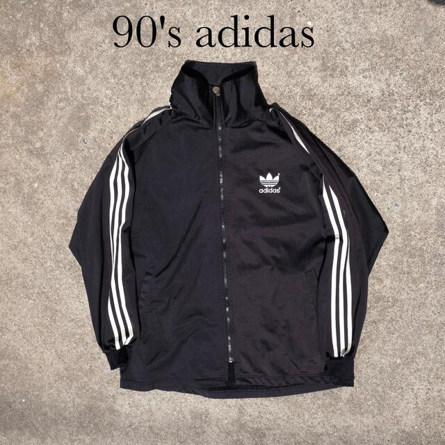 90s adidas トラックジャケット トレフォイル ブラック 黒 在原みゆき ...