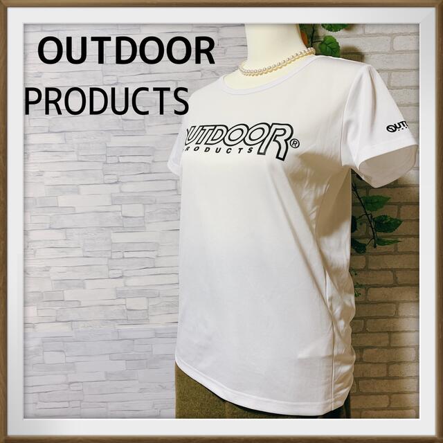 OUTDOOR PRODUCTS(アウトドアプロダクツ)のシンプルなOUTDOOR PRODUCTS 半袖　フロントロゴプリント　Tシャツ レディースのトップス(Tシャツ(半袖/袖なし))の商品写真