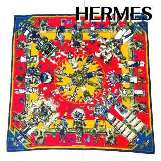 エルメス(Hermes)の★エルメス★ カレ90 kachinas スカーフ マルチカラー(バンダナ/スカーフ)