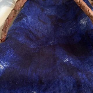 オールシーズン用バスケットカバー*ミナペルホネン ハギレ*ブルー系 オールシーズン用バスケットカバー*ミナペルホネン ハギレ*ブルー系