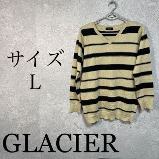 GLACIER 大人　大きめサイズ　ボーダー(ニット/セーター)