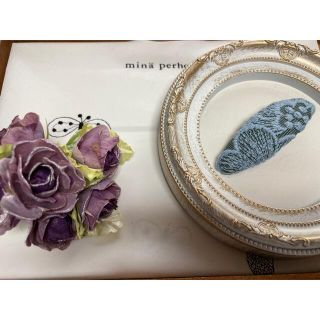 ミナペルホネン(mina perhonen)のhandmadeパッチンピン　レア⌘smile flower⌘ ミナペルホネン(ヘアアクセサリー)