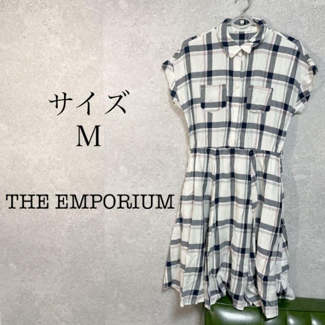 THE EMPORIUM(ジエンポリアム)のTHE EMPORIUM ワンピース　落ち着いた　合わせやすい　ゆったり レディースのワンピース(ひざ丈ワンピース)の商品写真