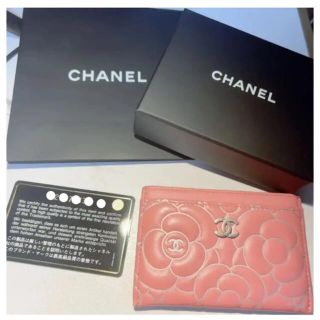 シャネル(CHANEL)のCHANEL♡シャネル　パスケース　定期入れ　カメリア　ピンク(名刺入れ/定期入れ)