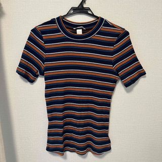 エイチアンドエム(H&M)のH&M サマーニット　ボーダー Tシャツ　エイチアンドエム(Tシャツ(半袖/袖なし))