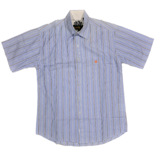 ティンバーランド(Timberland)のティンバーランド ストライプデザイン 半袖 カジュアルシャツ ブルー S(シャツ)