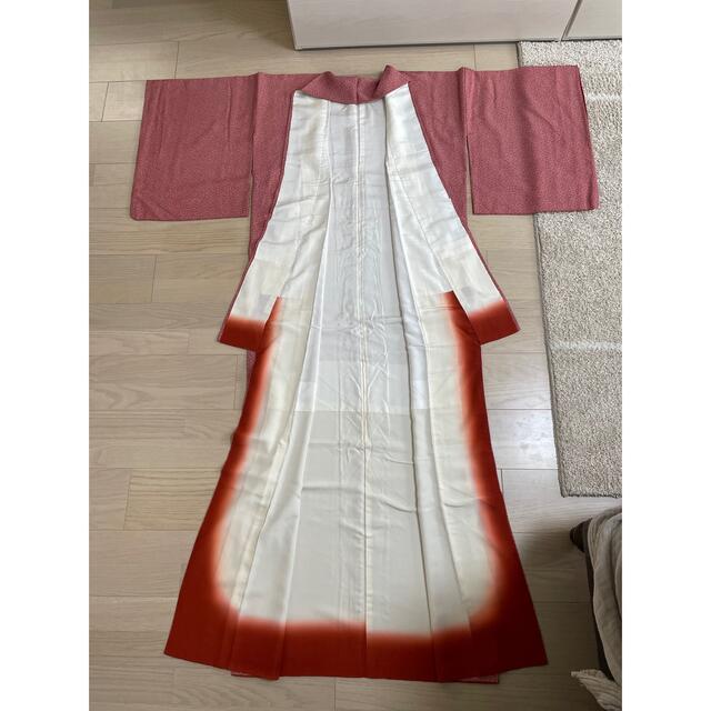 えんじ色江戸小紋 レディースの水着/浴衣(着物)の商品写真