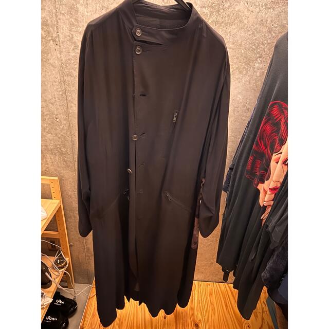 Yohji Yamamoto(ヨウジヤマモト)のW Stand Back Print Coat メンズのジャケット/アウター(ステンカラーコート)の商品写真