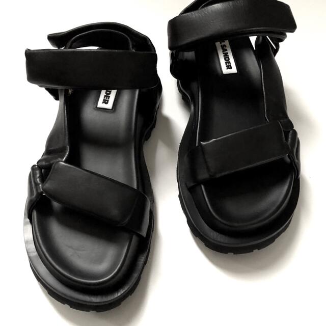 Jil Sander - 新品/38 JIL SANDER ジルサンダー レザー サンダル