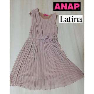 アナップラティーナ(ANAP Latina)のanap Latina　フォーマル　ドレス　ピンクベージュ　結婚式　二次会　(ミディアムドレス)
