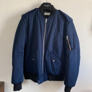 サンローラン(Saint Laurent)のサンローラン　16Aw MA-1 ネイビー　44(ブルゾン)