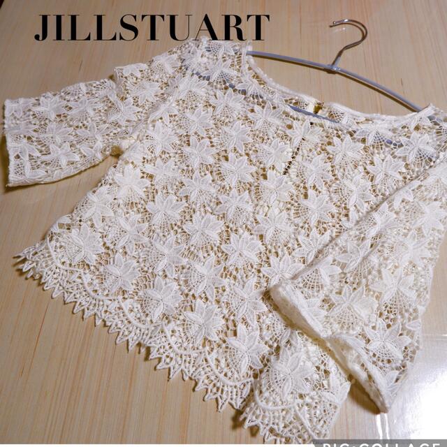 JILLSTUART(ジルスチュアート)の【美品】JILLSTUART　レース花柄トップス レディースのトップス(シャツ/ブラウス(長袖/七分))の商品写真