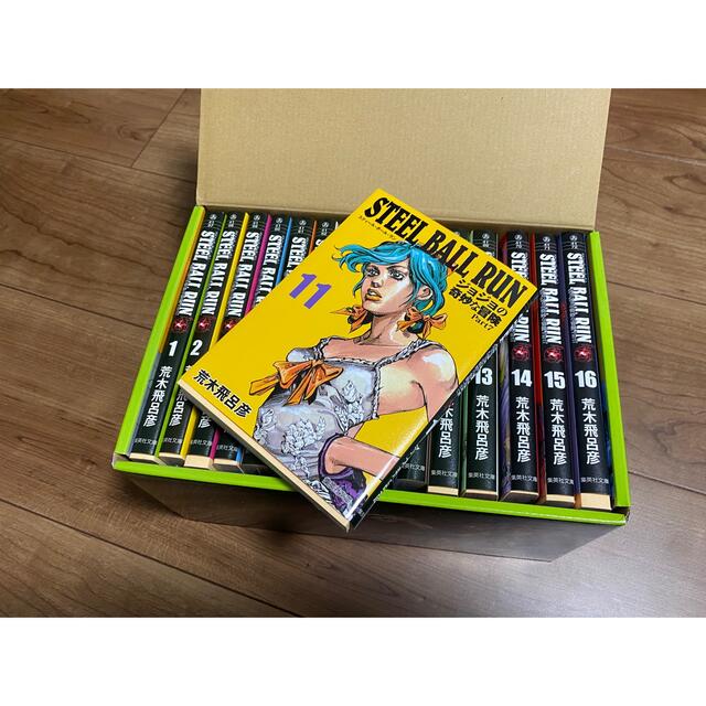 集英社(シュウエイシャ)のＳＴＥＥＬ　ＢＡＬＬ　ＲＵＮ　ジョジョの奇妙な冒険Ｐａｒｔ７　ＢＯＸ入り（全１６ エンタメ/ホビーの本(その他)の商品写真