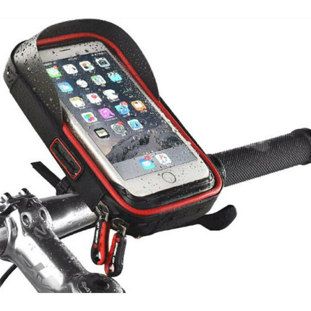 自転車 スマホ ホルダー 高感度タッチスクリーン 6.5インチスマホ対応 スポーツ/アウトドアの自転車(バッグ)の商品写真