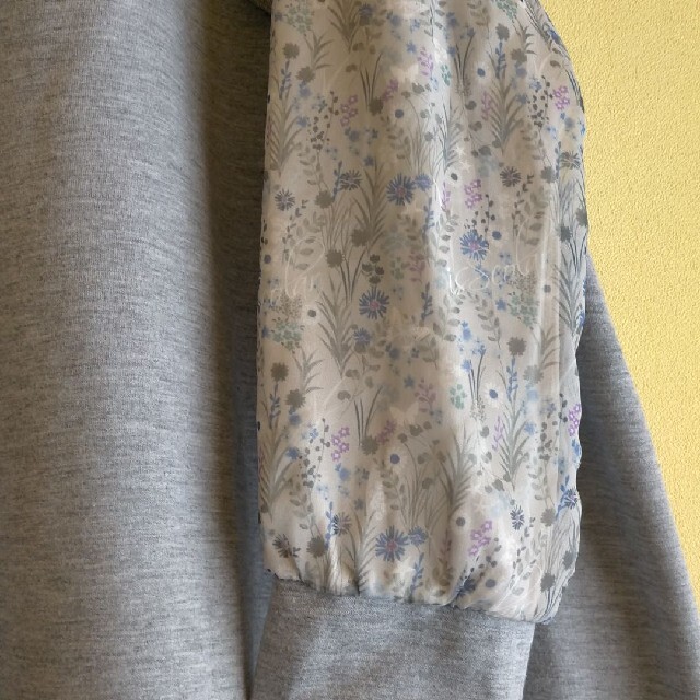 ScoLar(スカラー)のscolar 袖花柄 重ね着風 ワンピース レディースのワンピース(ひざ丈ワンピース)の商品写真