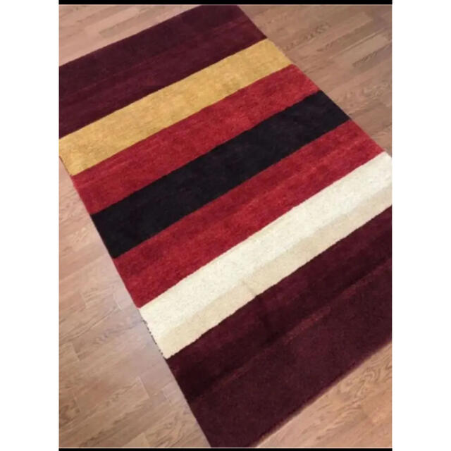 セール特価‼️】ウールギャべ手織り120×180cmセンターラグ新品未 セール特価‼️】ウールギャべ手織り120×180cmセンターラグ新品未