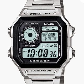 カシオ(CASIO)のCASIO ワールドタイム　AE-1200WH(腕時計(デジタル))