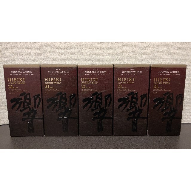 サントリー(サントリー)の響21年 5箱 化粧箱のみ 空箱 ７ 食品/飲料/酒の酒(ウイスキー)の商品写真