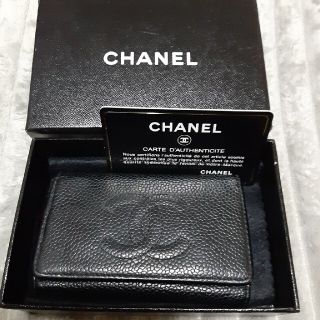 シャネル(CHANEL)のシャネル　ココマーク　キャビアスキン　レザー　キーケース(キーケース)